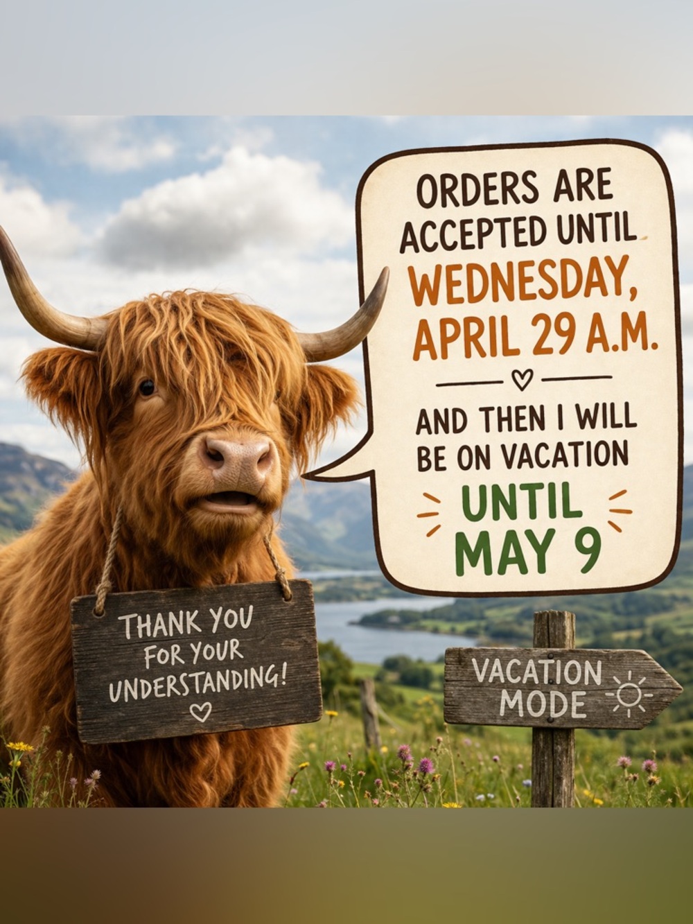 I hope everyone has a wonderful week. I am off on vacation and back May 9!